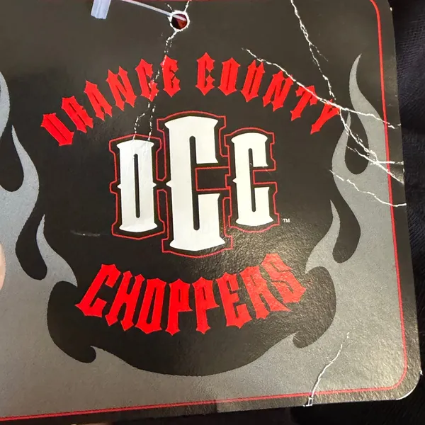 Orange County Choppers Cami Medium Black Orange Flame Graphic OCC NEW Y2K - Image 8