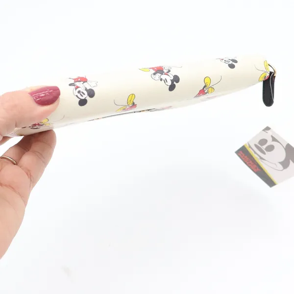 Disney Wallet Womens OS Zip Around Cream Mickey Mouse Print New - Image 6