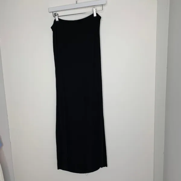 Bumpsuit Soft Rib Maxi Skirt Maternity Womens Large Black - Image 4