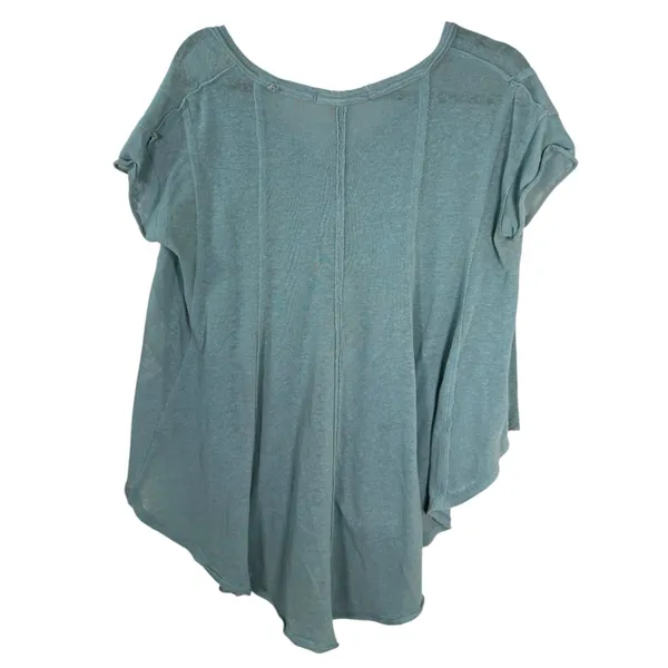 Free People We the Free Sammie V Neck Short Sleeve Flowy High Low Tee Shirt XS - Image 6