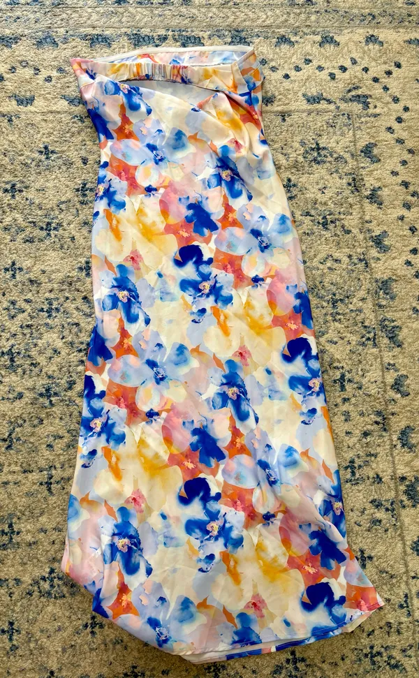 Strapless floral dress Multiple Size M - Image 3
