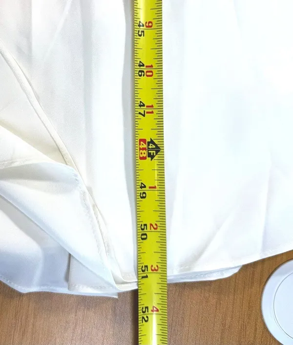Womens Ivory Satin Puff Sleeve Maxi Dress M Bridal Sofie the Label Bohme NWOT - Image 6