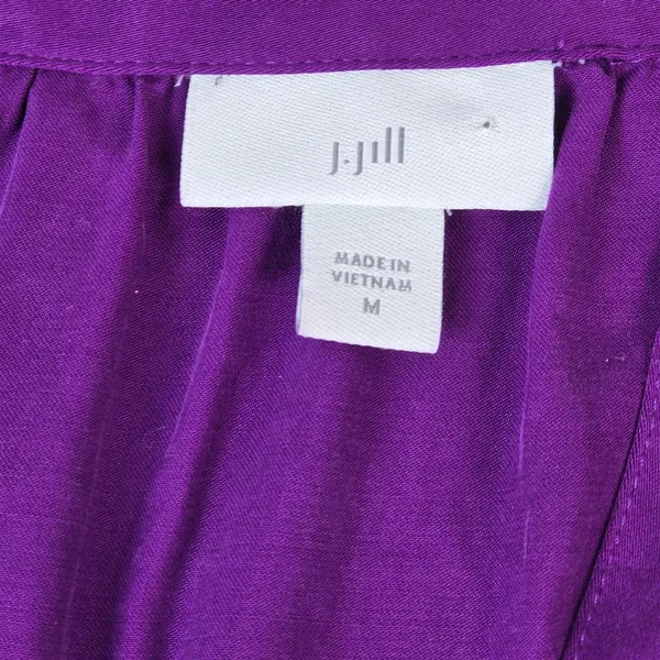 J. Jill Purple Soft Luxe Dolman Sleeve Button Front Blouse Medium WTP337251 - Image 4