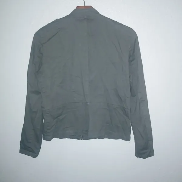 Passport M Cotton Military Army Green Zip Front Shacket Light Jacket - Image 6