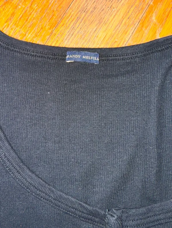 Brandy Melville Top Black Crop - Image 2