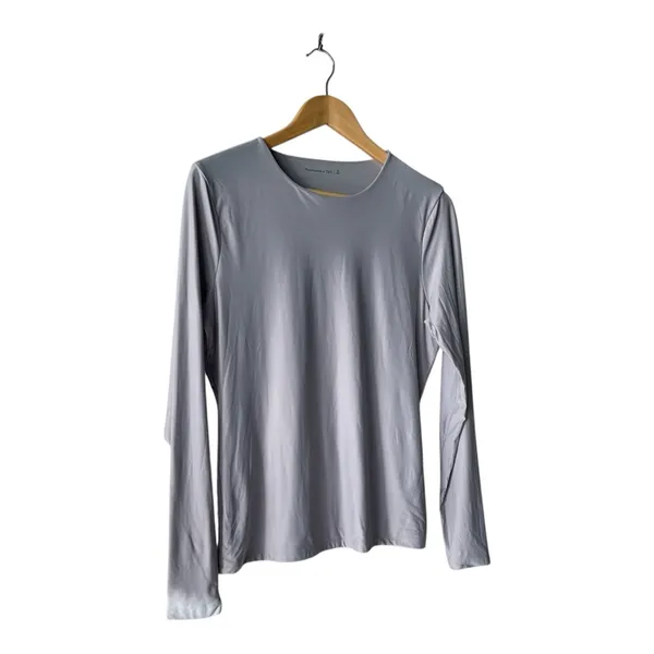 Abercrombie & Fitch Base Layer Crewneck Long Sleeve Gray Shirt XL NWT - Image 3