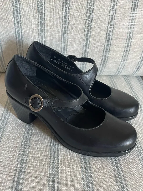 Dansko Becca Leather Mary Jane Chunky Heel Pumps Comfort Shoes EU 38 US 7.5 - Image 3