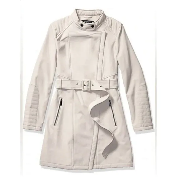 Kenneth Cole New York Beige Belted Trench Coat Women’s XS Classic Chic - Image 3