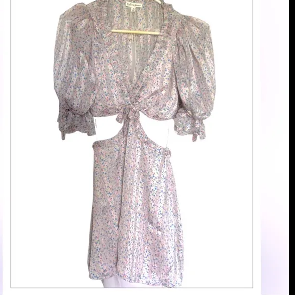 For Love And Lemons Pheobe Pink Floral Cut-Out Mini Dress NWT - Image 3