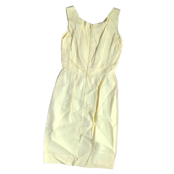 ILGWU pale yellow three piece dress 60 70 small medium lace hair pics - Image 3
