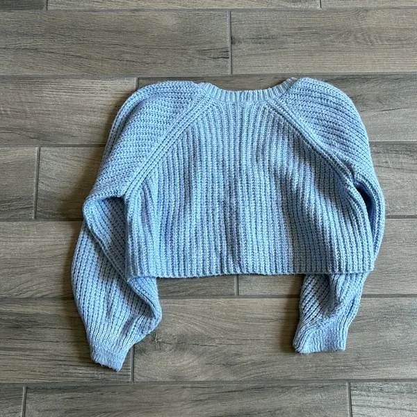 Nasty gal blue cropped cardigan sweater - Image 4