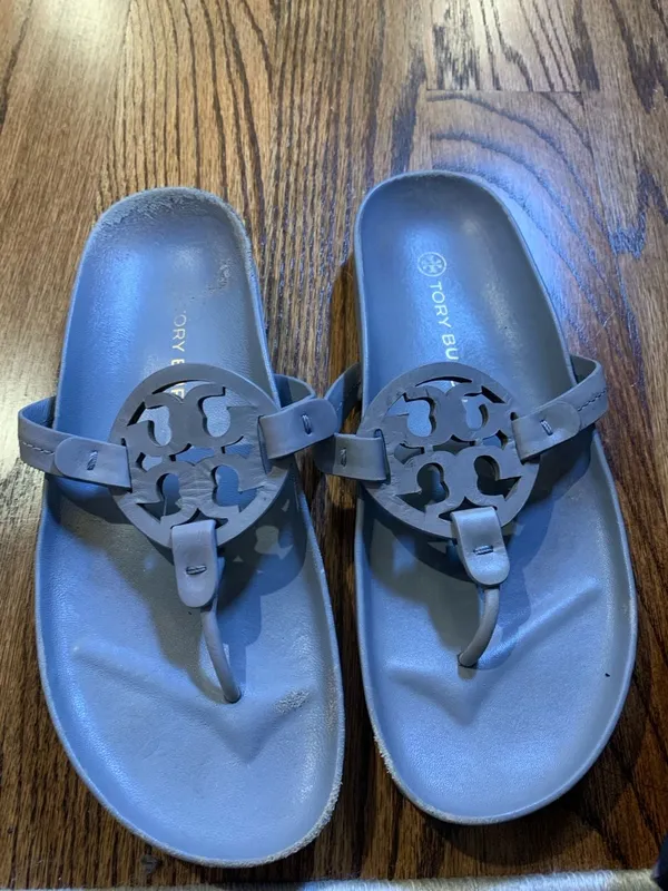 Tory Burch Miller Cloud Lite Thong Sandals Blue Size 8.5 - Image 3