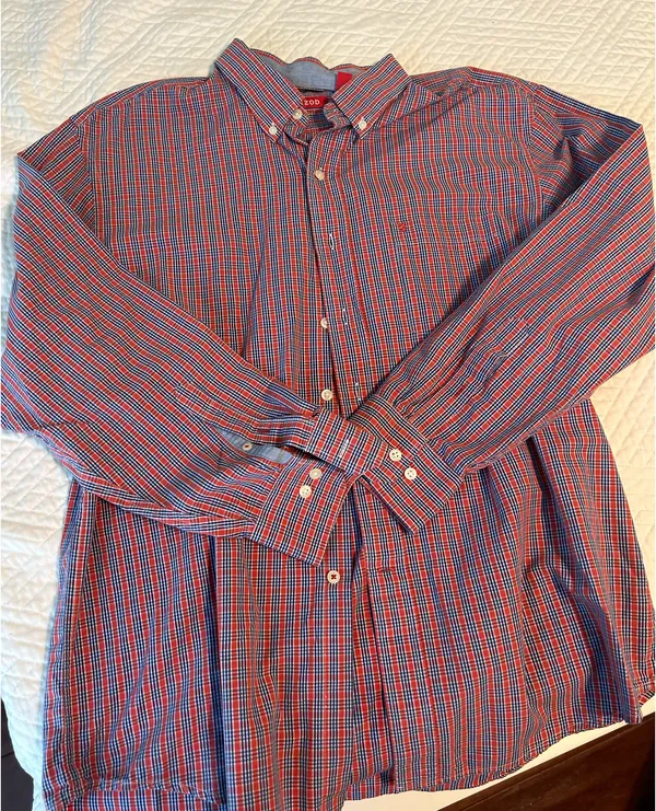 IZOD Red and Blue Buttons Down - Image 2