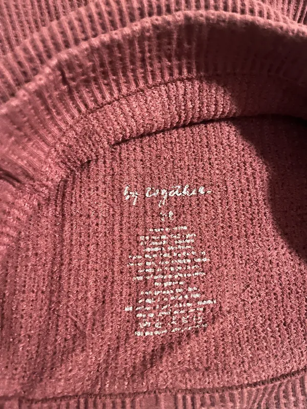 Burgundy Free People Ribbed Tank M/L - Image 2