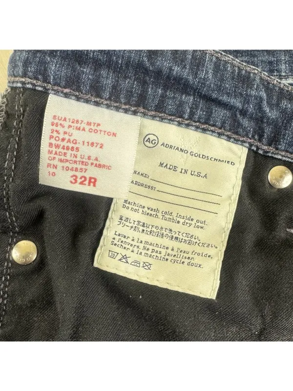 Women's Adriano Goldschmied The Angelina Petite Boot Cut Denim Jeans Size 32R - Image 10