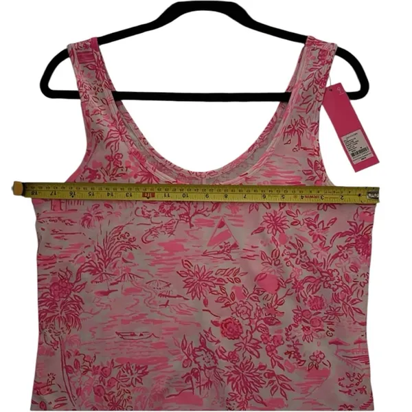 Lilly Pulitzer Newberri Tank Dress Peony Pink Seaside Scene Size Medium - Image 8
