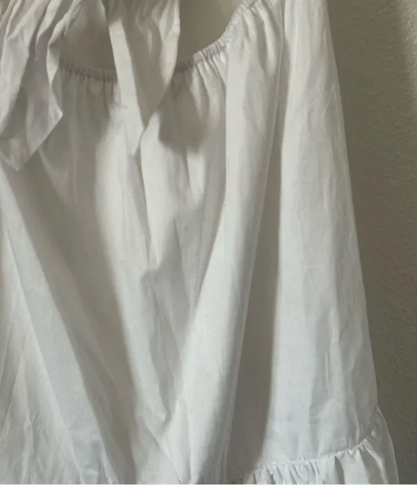 eyelet halter maxi summer dress sz large - Image 12