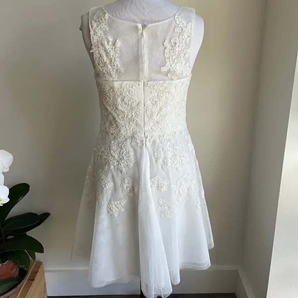 Decode 1.8 by David's Bridal Sweetheart Wedding Dress White Women's Size 2 - Image 4