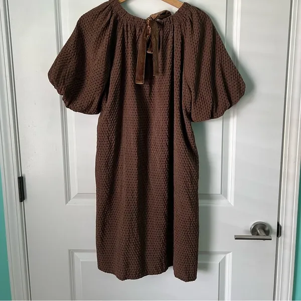JADE Gather Neck Tie Back Dress - Image 5