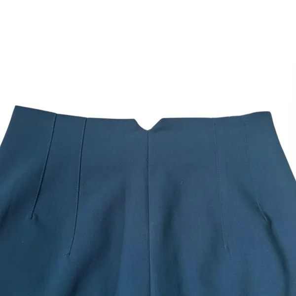 Zara Women Medium Blue High Rise Tapered Dress Pants Trousers V-Back Notch |0293 - Image 8