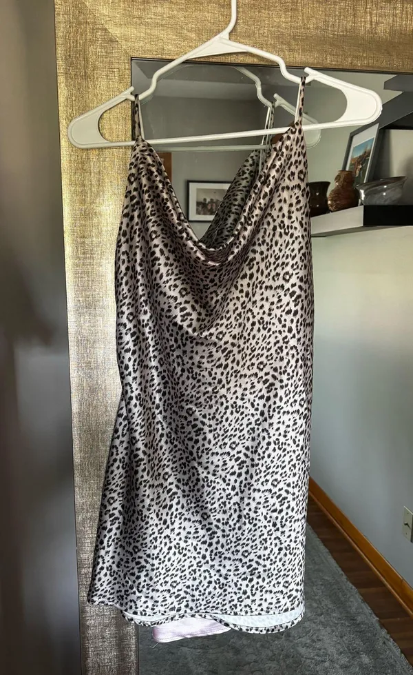 Cheetah Satin Mini Dress Princess Polly - Image 2