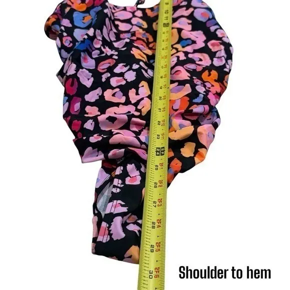 NEW Cupshe Multicolor Leopard Print V-Neck One Piece‎ Swimsuit Slimming XL - Image 8