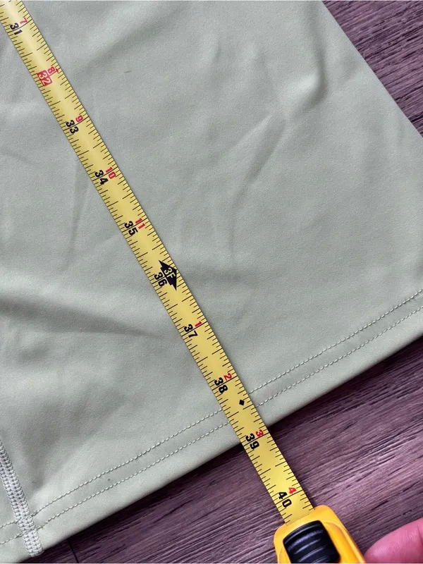 AHQ Green Nylon Activewear Flare Leggings w/ Crisscross Waist & Pockets Sporty L - Image 7