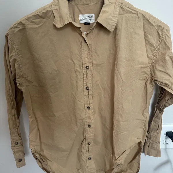 Universal Threads Beige Button-Down Shirt - Image 2