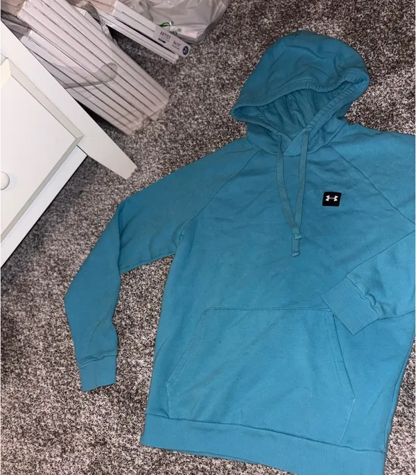 Under Armour Men’s Teal Pullover Hoodie - Image 3