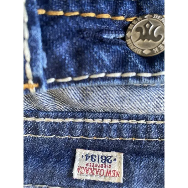 MEK Denim New Oaxaca Cigarette Size 26 Blue‎ Jeans Slim Contrast Stitch Y2K - Image 9