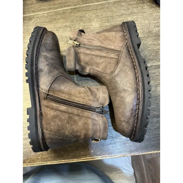 Roan by Bed Stu Womens Danni Leather Ankle Booties Size 7 Brown Leather - Image 3