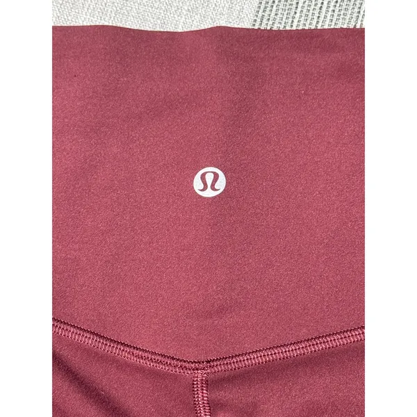 Lululemon Align High‎ Rise Crop Leggings Burgundy Size 2 - Image 5