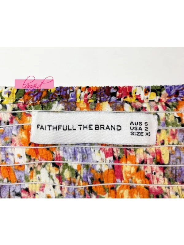 Faithfull Brand Iris Mini Dress Meja Floral Sweetheart Bust Milkmaid Romantic XS - Image 10