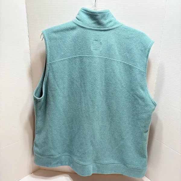 Carhartt Blue Fleece Vest Spell Out Full Zip Front Pockets Women’s Size 2XL - Image 3