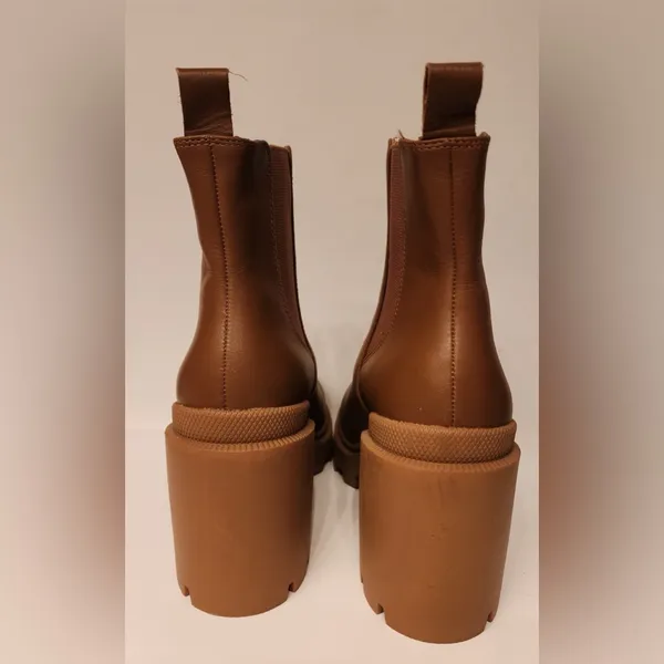 Steve Madden Roxie Cognac Brown Leather Moto Boots Women’s Size 9.5 - Image 4