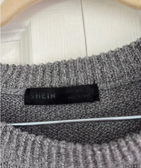 Shein Grey Sweater With White Stars - Image 3