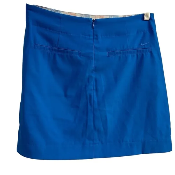 Nike Women's Blue Plaid Skort‎ Size 2 Casual Golf Short Skirt - Image 2