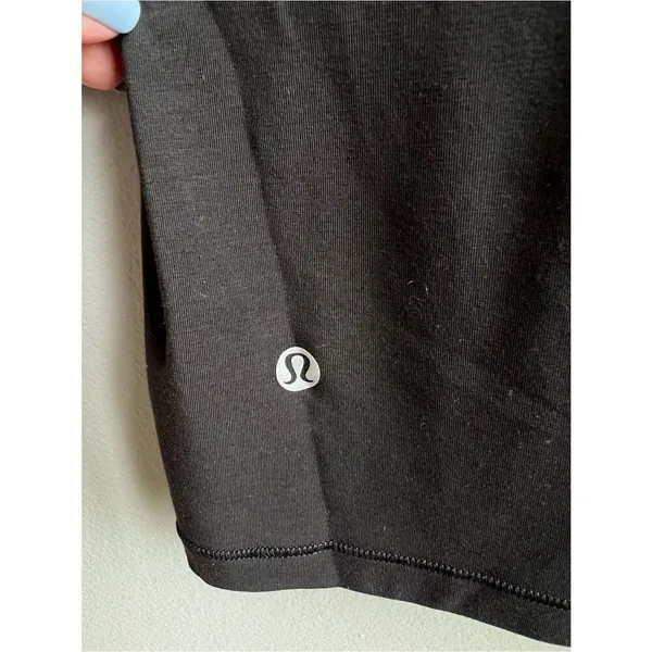Lululemon Jersey Training Muscle Tank Top Wordmark Size 14 Black Sleeveless - Image 8