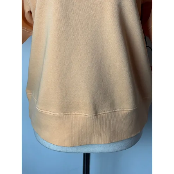 AGOLDE Sweatshirt Women XS Orange Sherbert The Round‎ Shoulder Athleisure NWT - Image 9