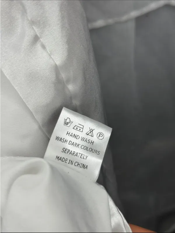 Night Satin Feather Trim Robe White Size 14 - Image 8