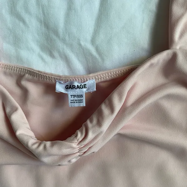 Garage Talina Sweetheart Neckline Halter Tank Top Open Back Chalk Pink XXS - Image 2