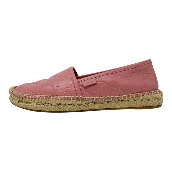 Gucci Guccissima Pink Leather GG Monogram Espadrille Flats EU 40 - Image 2