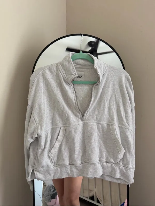 aerie Light Gray Cozy Pullover - Image 3
