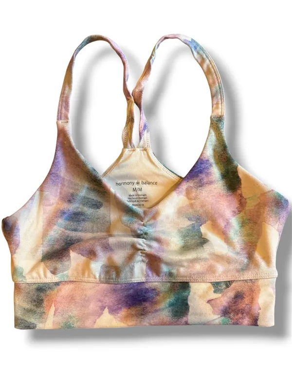 Harmony & Balance Watercolor Sports Bra & Leggings Set M - Image 2