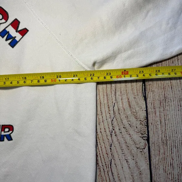 Vintage 90s Desert Storm Sweatshirt Womens XL Hanes‎ Made In USA Flag Military - Image 5
