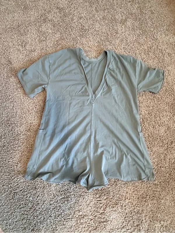 Fp Movement Hot Shot Tee Romper Onesie Oversized Size Xs Summer Storm Nwot - Image 5