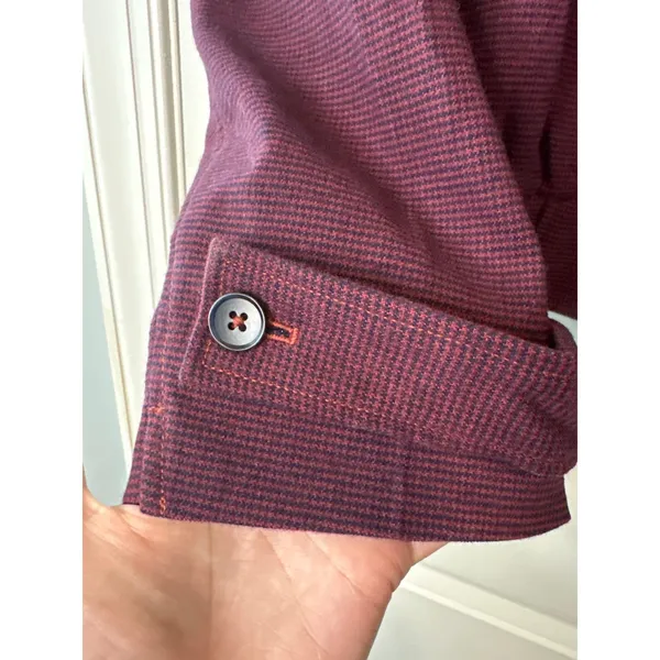 Free‎ People Agnes Cropped Jacket Red Combo Plaid Blazer NWT Size M - Image 7