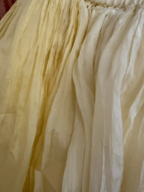 Silk Ombré Yellow Maxi Skirt Size M - Image 6