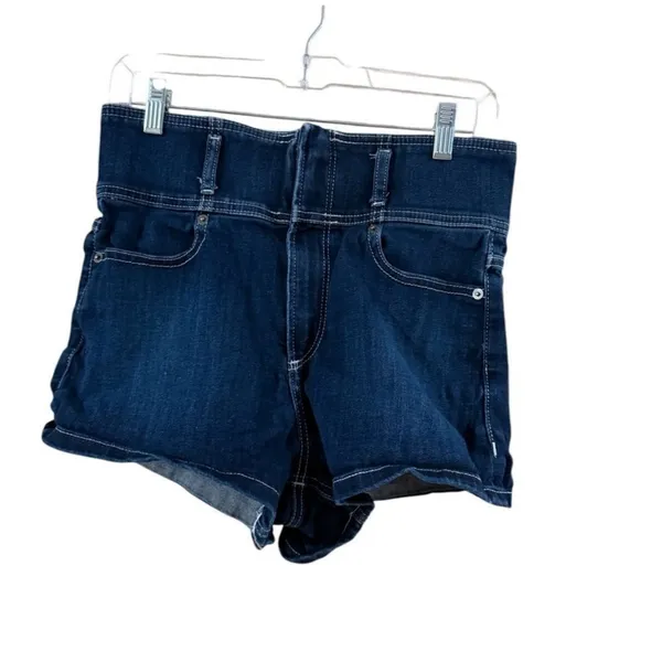 Express Dark Denim Jean Shorts - Image 3