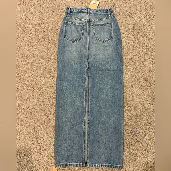 NWT Reformation Daria Ultra High Rise Denim Maxi Skirt in Merritt - Image 12